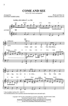 Come and See SATB Chorpartitur