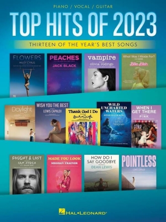 Top Hits of 2023 for piano, vocal and guitar Songbook