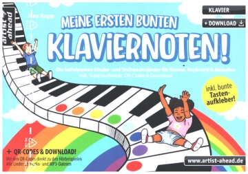 Meine ersten bunten Klaviernoten! (+Online-Audio+QR) fr Klavier, Keyboard und Melodica