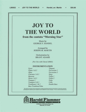 Joy to the World (from Morning Star) Orchestra Partitur + Stimmen
