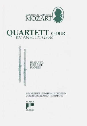 Quartett C-Dur KVAnh.171 (285b) f�r 2 Fl�ten (fakultativ f�r 3 Fl�ten) Spielpartitur