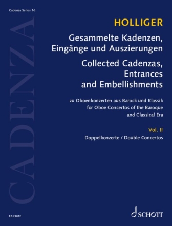 Gesammelte Kadenzen, Eingnge und Auszierungen Band 16,2 fr Oboe