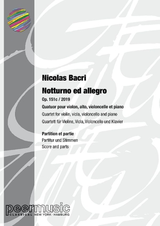 Notturno ed allegro op.151c fr Violine, Viola, Violoncello und Klavier Partitur und Stimmen