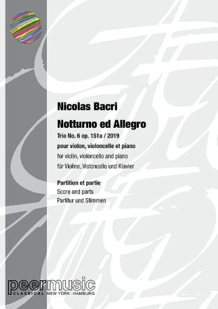 Notturno ed Allegro - Trio No.6 op.151a fr Violine, Violoncello und Klavier Partitur und Stimmen
