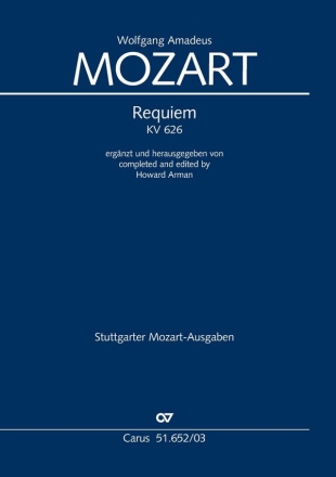 Requiem KV626  fr Soli, gem Chor und Orchester Klavierauszug