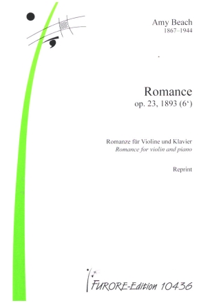 Romance op.23 (1893) fr Violine und Klavier Reprint