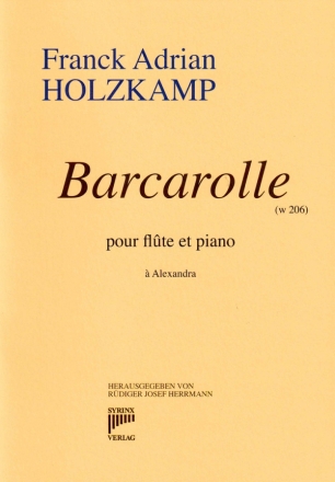Barcarolle (w 206) pour flute et piano