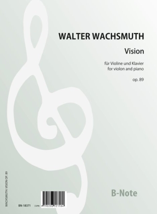 Vision f�r Violine und Klavier op.89 Violine,Klavier Spielnoten