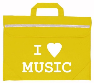 Music Bag Duo I Love Music Yellow