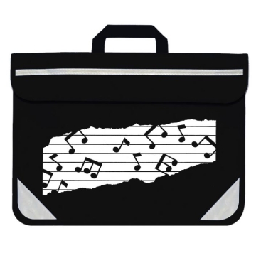 Music Bag Duo Musical Notes Black/White