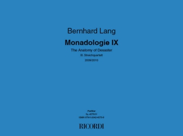 Monadologie IX-The Anatomy of Desaster String Quartet Set