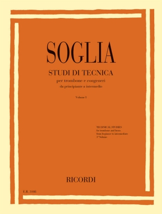 Studi di tecnica per trombone e congeneri Vol. 1 Trombone Book