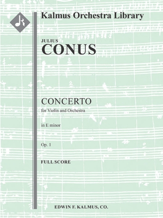 Violin Concerto in E Minor, Op 1 (score) Scores