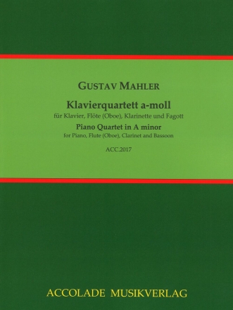 Klavierquartett a-Moll fr Klavier, Flte (Oboe), Klarinette und Fagott Partitur und Stimmen