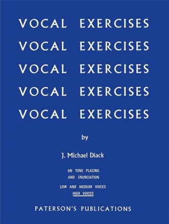 Vocal Exercises On Tone Placing and Enunciation High Voice Buch