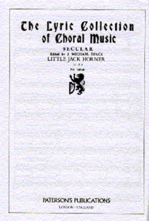 Little Jack Horner SA and Piano Klavierauszug