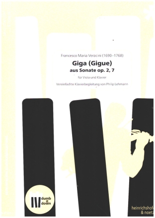 Giga (Gigue) aus Sonate op.2, 7 (+QR-Codes) fr Viola und Klavier