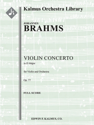 Concerto for Violin D Maj Op 77 (score) Scores