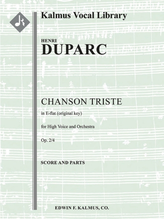 Chanson Triste Eb (High voice, f/o) Full Orchestra