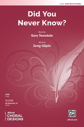 Did You Never Know? SATB Mixed voices