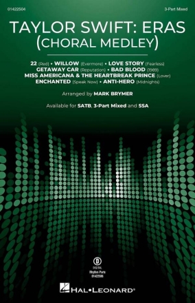 Taylor Swift: Eras (Choral Medley) for 3-part mixed choir choral score