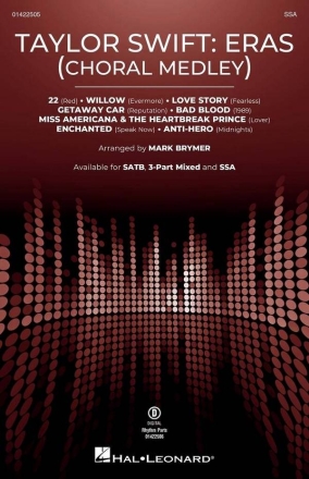 Taylor Swift: Eras (Choral Medley) for female choir (SSA) a cappella choral score