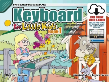 Progressive Keyboard for Little Kids - Book 1 Keyboard Book & Media-Online