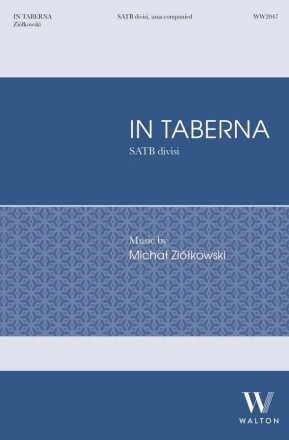 In Taberna SATB divisi, Unaccompanied Choral Score
