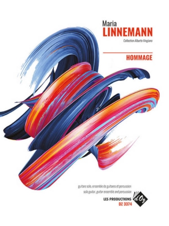 Hommage pour guitare solo, ensemble de guitares et percussion partition et parties