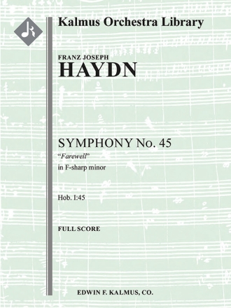 Symphony No. 45 'Farewell' (f/o sc) Scores