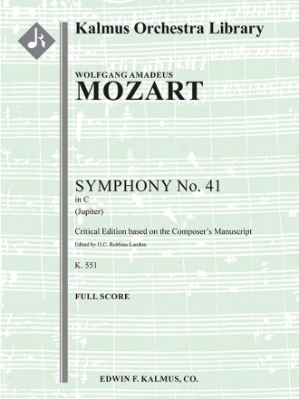 Symphony No. 41 in C (orch sc) Scores