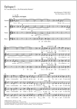 pilogue I Coro SATB Partitur