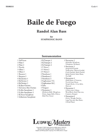 Baile de Fuego (c/b sc) Symphonic wind band