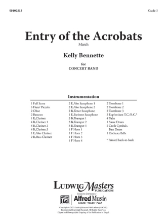 Entry of the Acrobats (c/b sc) Symphonic wind band