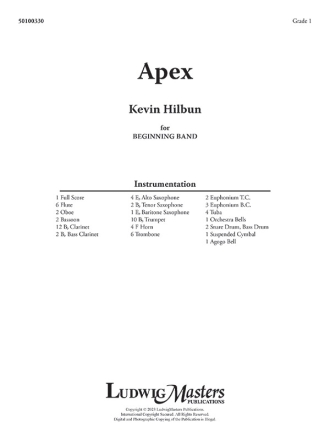Apex (c/b sc) Symphonic wind band