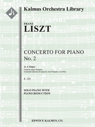 Concerto for Piano No. 2 in A (piano) Piano Solo