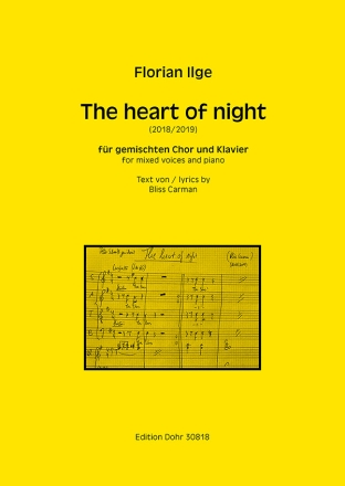 The heart of night (2018/2019) fr gem Chor und Klavier Partitur/Chorpartitur (en)