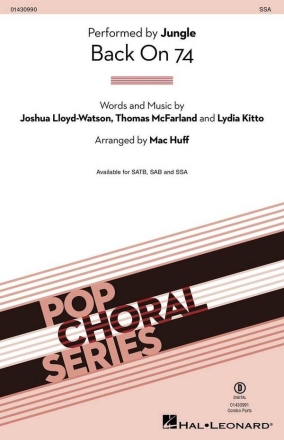 Back On 74 SSA Choral Score