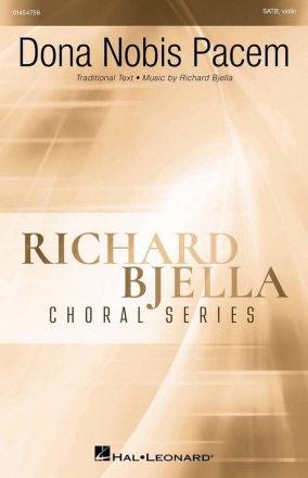 Dona Nobis Pacem SATB and Violin Choral Score