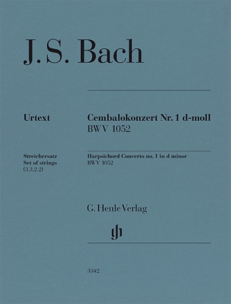 Cembalokonzert d-moll Nr. 1 BWV 1052  fr Cembalo und Orchester Streichersatz (3-3-2-2)