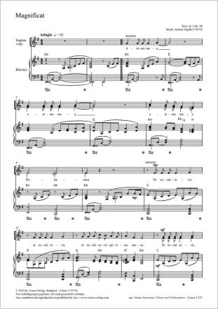 Magnificat Coro 2stg, Pfte Partitur