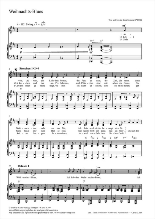 Weihnachts-Blues Coro SSA, Pfte Partitur