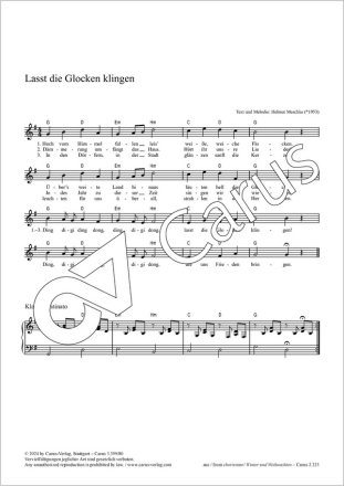 Lasst die Glocken klingen Coro 1stg, Pfte Partitur