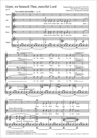 Grant, we beseech thee, merciful Lord Coro SATB, Org Partitur