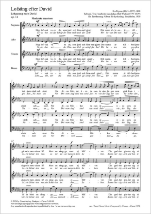 Lofsang efter David Coro SATB Partitur
