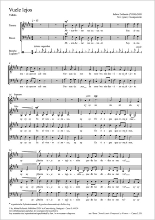 Vuele lejos Coro SATB, Bombo Legero Partitur