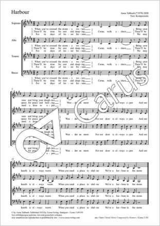 Harbour Coro SATB Partitur