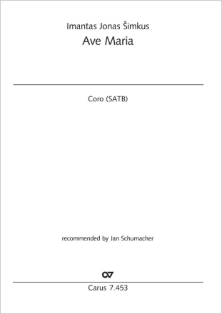 Ave Maria Coro SATB (divisi) Partitur