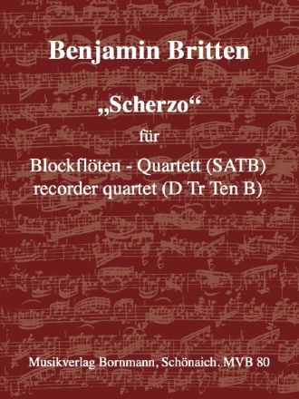 Scherzo fr 4 Blockflten SATB Partitur