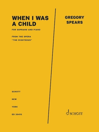 When I was a child Sopran und Klavier Partitur